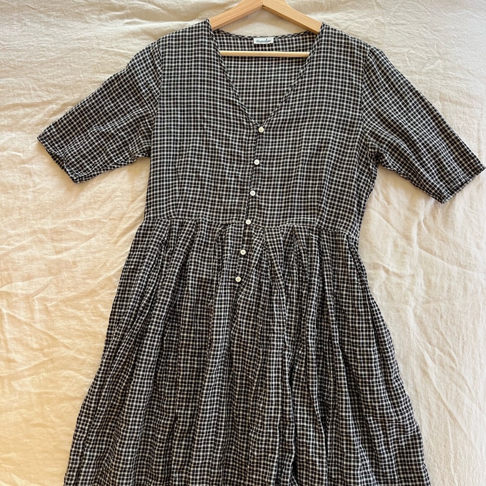 Steven Alan checked cotton dress size (8)